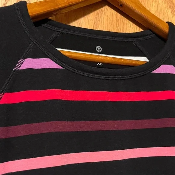 Talbots Black Multicolor Striped Long Sleeve Top - Picture 9 of 14